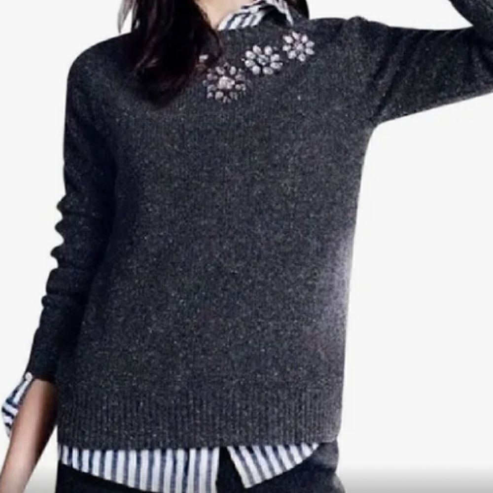 J CREW Lambswool Donegal Jeweled Sweater XSMALL - Picture 8 of 10